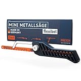 Presch Mini Metallsäge Flexibel 300mm - 3in1 Bügelsäge inkl. Metallsägeblatt...