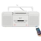 WTB-795 Retro Kassettenspieler mit USB/Bluetooth/AM/FM-Radio-Stereo, integriertem...