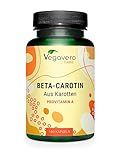 Beta Carotin Kapseln | 100% natürlich aus Karotten Extrakt | Bräunungskapseln...