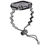 PlusRoc Bling Band und Hülle kompatibel mit Apple Watch Band 40mm iWatch SE Serie 6/5/4,...