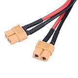 XT60 Parallel Battery Pack Connector Adapter 14AWG -Kabel für RC Lipo 1 Männlich Bis 2...