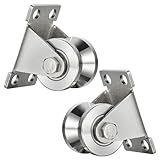 KCNOFNC Umlenkrolle mit 2 Kugellager, 304 Edelstahl Fitness flaschenzug, 32mm V Typ...