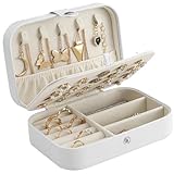 CNMTCCO Schmuckkästchen Kleine Reise Schmuck Organizer Aufbewahrungsbox für...