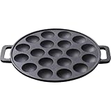SKOTTSBERG Poffertjes Pfanne Gusseisen 24 cm, eingebrannte Augenpfanne für...