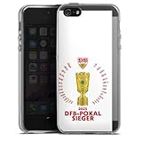 Silikon Hülle kompatibel mit Apple iPhone 5s Case transparent Handyhülle VfB Stuttgart...