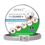 DEWEL 63,5cm Zeckenhalsband für Hunde, Verstellbar Floh-und Zecken Prävention...