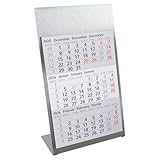 Timr Tischkalender zum Aufstellen aus Edelstahl I für 2 Jahre 2026/2027 I...