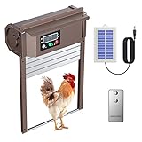 CHAMUTY Hühnerklappe Automatisch Solar, Automatische Hühnerklappe Solar mit Lichtsensor...