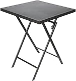 BRUBAKER Gartentisch Bergamo - 58 x 58 cm Balkontisch wetterfest - Metall...