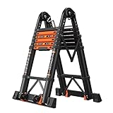 Teleskopleiter Hohe Teleskopleiter, robuste Aluminium-Teleskop-Verlängerungsleiter mit...