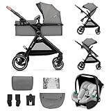 Kinderkraft ESME Kinderwagen 3 in 1 komplettset bis 26 kg, Kombikinderwagen reisesysteme...