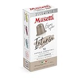 Caffè Musetti, 10 Aluminium Kaffeekapseln für Nespresso® Maschinen Intenso Mischung,...