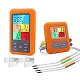 MKNZOME Bluetooth Grillthermometer, Fleischthermometer Digital für Ofen und Raucher BBQ...