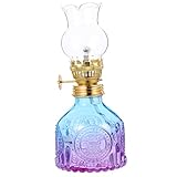 Cabilock Petroleumlampe aus Glas Lampenöl im Innenbereich Vintage Öllampenkugeln antike...