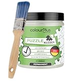 colourPlus® Puzzlekleber (250ml XL Puzzle Glue) hochtransparenter Puzzle...
