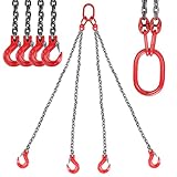DBREAKS 4-Strang Kettengehänge, 2m 6T Krankette, Forstkette Rückekette, Anschlagketten...