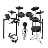 Alesis Drums Nitro Mesh Kit Bundle Plus – Komplettes, zehnteiliges Mesh E-Drum...
