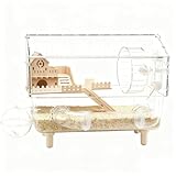 Großer Hamsterkäfig - 2-stöckiger durchsichtiger Zuchtbox,45 cm x 28 cm x 34 Acrylglas...