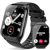Smartwatch Damen Herren, 1,85'Zoll HD Touchscreen Smart Watch mit Bluetooth Anrufe, 112...