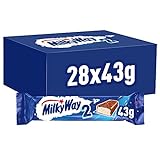Milky Way Schokoriegel, Schokolade mit Milchcreme, 28 Doppelriegel im Karton (28 x 43g)