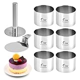 Guowall Dessertringe und Speiseringe Set, Kuchenringe mit Heber & Stampfer,...