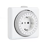 G-Homa Mechanische Zeitschaltuhr Steckdose, Analoge Zeitschaltuhr für Innenbereich mit 96...