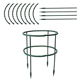 babominimer Halbrunde Pflanzenstützen für Gartenblumen, 15,5 x 26 cm, stabiler...