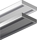 Garduna 300cm | Weiss | Gardinenschiene Vorhangschiene| Aluminium | 1- oder 2-läufig