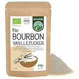 Bourbon Vanillezucker BIO 40g von Alpi Nature, Premium Puderzucker und Rohrohrzucker mit...