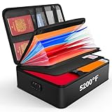 JUNDUN Dokumenten Organizer mit 5200℉ Wärmeisoliert, Feuerfeste Dokumententasche mit...