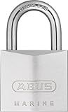 ABUS Marine Vorhängeschloss 75IB/40 - wetterfest - Messing-Schlosskörper mit Nickel...