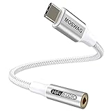 USB C auf 3,5mm Kopfhöreranschluss Adapter, MOSWAG USB C auf Aux Audio Dongle Kabel...