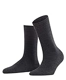 FALKE Damen Socken Softmerino, Wolle, 1 Paar, Grau (Anthracite Melange 3089), 39-40