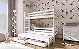 Home Collective Hochbett 90x200 mit Ausziehbett Etagenbett mit Ausziehfunktion, Zwei...