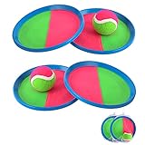FORMIZON Klettballspiel, Spielzeug Werfen Klettspiel, Fangballspiel Klett-Ballspiel mit 4...
