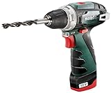 Metabo Akku-Bohrschrauber PowerMaxx BS – Akkuschrauber 12 V – Kompakter Bohrschrauber...