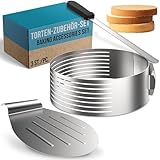 4smile Tortenzubehör - Edelstahl Torten Schneidehilfe Set, 3 Teile -...