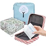 BAZEITFLOW 3 Stück Periodenbeutel mit Reißverschluss Damenbindertasche aus Robustem...