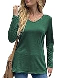 Oberteile Damen Langarmshirt Langarmshirt Basic Casual Einfarbig Top...