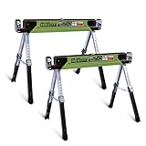 TrutzHolm® 2x Stahl Sägebock Arbeitsbock höhenverstellbar bis 590/1180 kg...