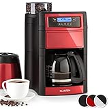 Klarstein 1,25L Kaffeemaschine mit Mahlwerk & Timer, Filtermaschine Aktivkohlefilter,...