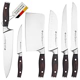 GROSSMAN® Set 6 st. WD - WORMWOOD | Kochmesser| Tranchiermesser| Santoku Messer |...