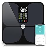 Lepulse Körperfettwaage Lescale F4, Waage mit Körperfett und Muskelmasse, Personenwaage...