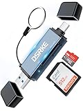 DSRKE SD Kartenleser mit USB 3.0/USB C Dual-Stecker für Computer/Telefon,...