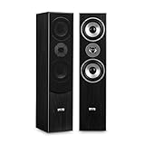 auna L766 - HiFi Boxen-Paar, Stand-Lautsprecher, Lautsprecher-Boxen, 3-Wege-Technik,...