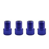 ABTOLS Fahrrad-Adapter aus Aluminiumlegierung, blauer Presta-Ventil-Adapter –...
