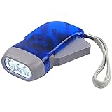 DIGIFLEX Handbrenner, Gartengeräte, 3 LED Dynamo Taschenlampe für Camping, Wandern,...
