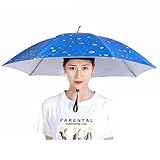 Crevyteg Kopf-Regenschirm, für Herren und Damen, faltbarer Regenschirm, für den...