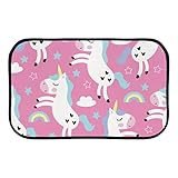 DreamBay Fußmatte für den Eingangsbereich, Motiv: Einhorn und Stern, rosa Tier,...