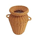 Illkjasfc Robuste Handgeflochtene Rattan Vase Landhausstil Mehrzweck...